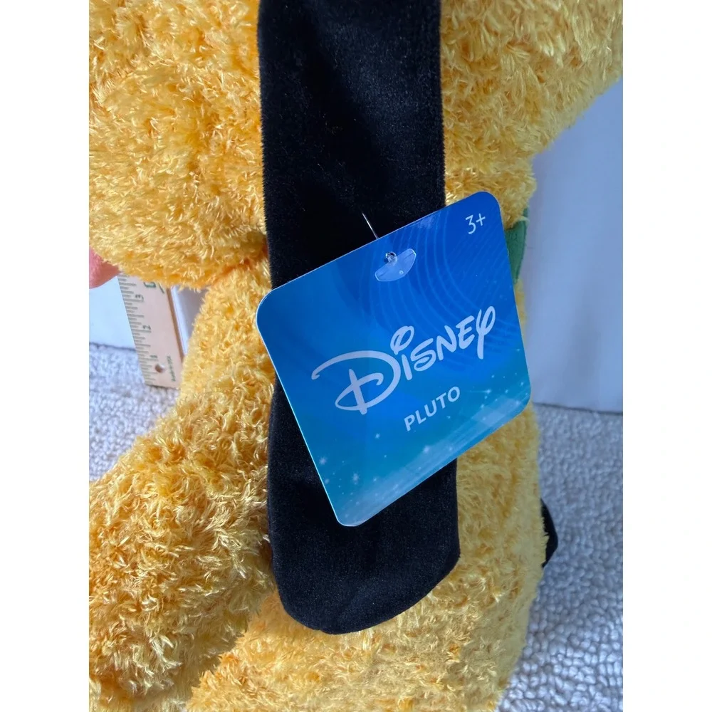 Disney Pluto Weighted Plush Toy Stuffed Animal Yellow Dog New‎ with Tags